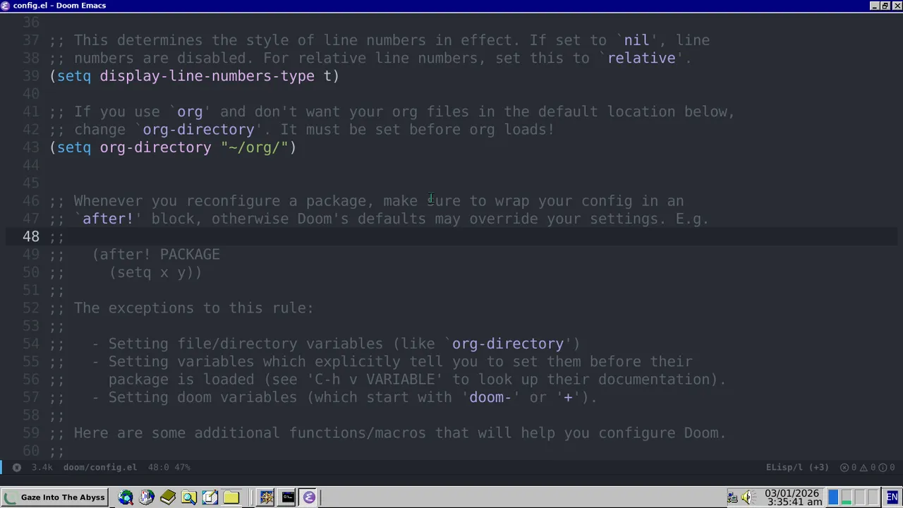 Emacs with org mode